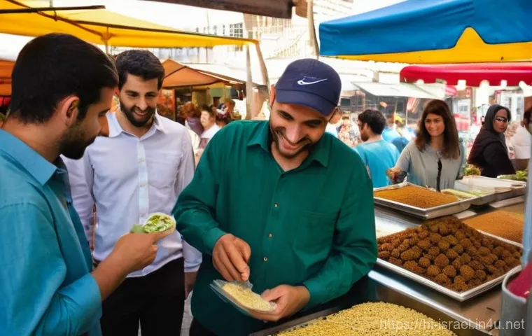 이스라엘 화폐 및 환전 팁 - **Prompt:** "A vibrant scene inside a modern, well-lit currency exchange bureau in a bustling Israel...