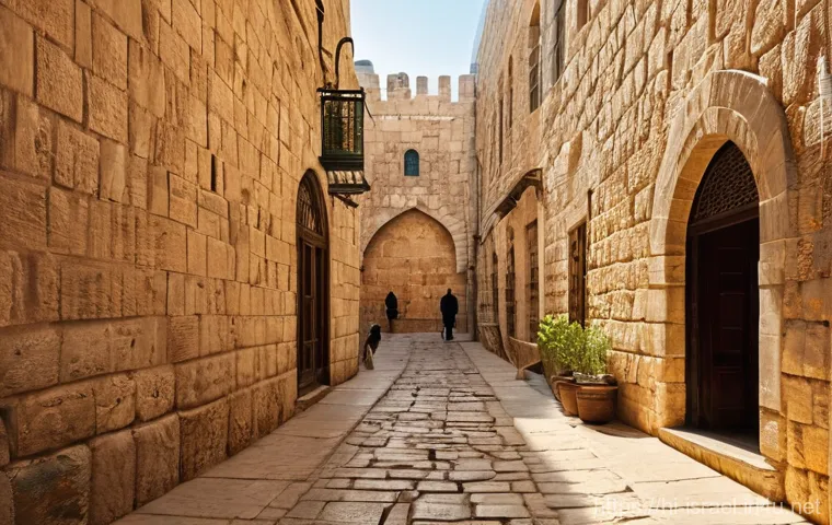 이스라엘 주요 워킹 투어 프로그램 - **Jerusalem Old City Spiritual Journey:**
    A serene, wide-angle photograph capturing the ancient,...