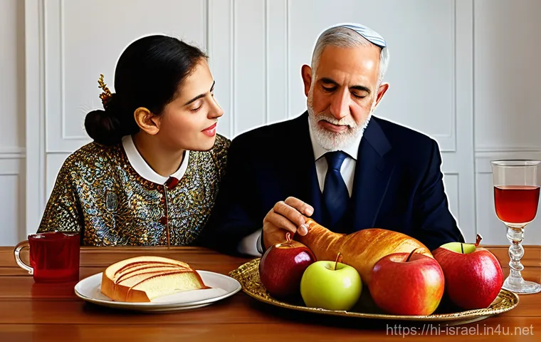 이스라엘의 유대교 기념일 - **Sukkot Meal in a Decorated Sukkah:**
    An Israeli family, spanning three generations, shares a f...