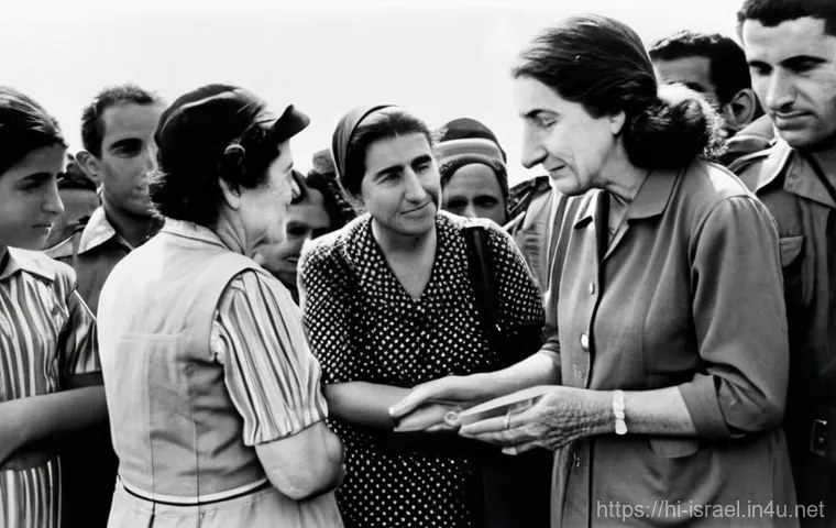 이스라엘의 유명 인물  골다 메이어 - **Prompt:** Golda Meir in her prime as a powerful and resolute Prime Minister, standing confidently ...