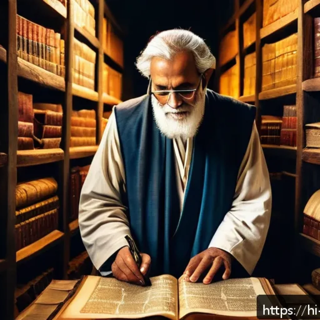 이스라엘의 고대 성경 번역 작업 - An ancient scholar deeply engaged in translating biblical texts, surrounded by scrolls and manuscrip...