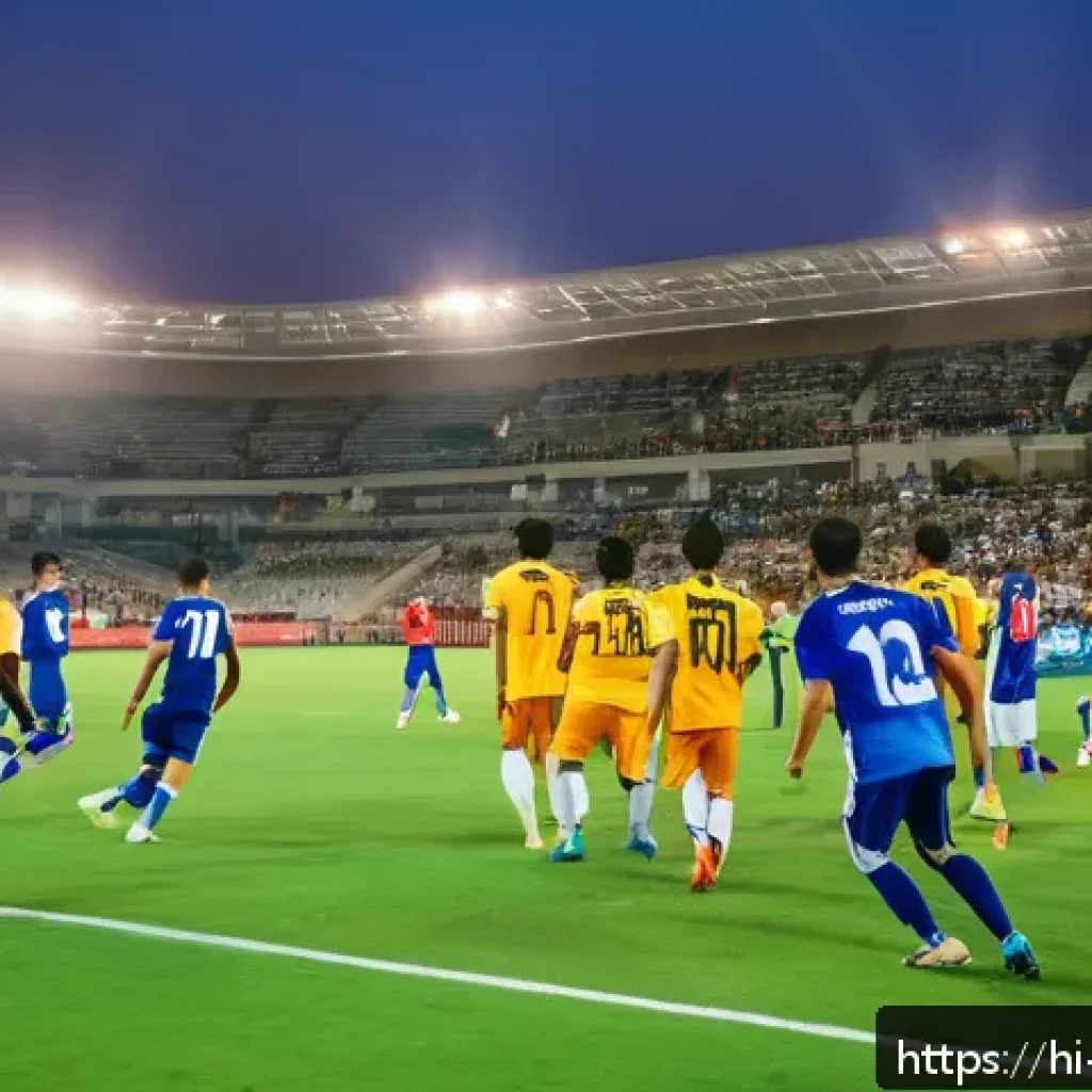 이스라엘의 축구 리그와 주요 팀 - A vibrant football stadium scene in Israel during a lively league match, showcasing diverse teams wi...